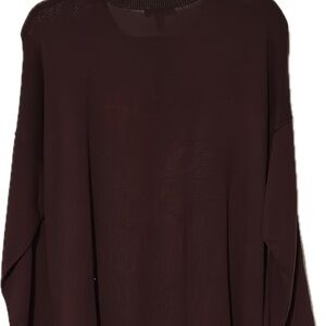Eileen Fisher Burgundy Sweater Crew Neck Women's Long Sleeve XL